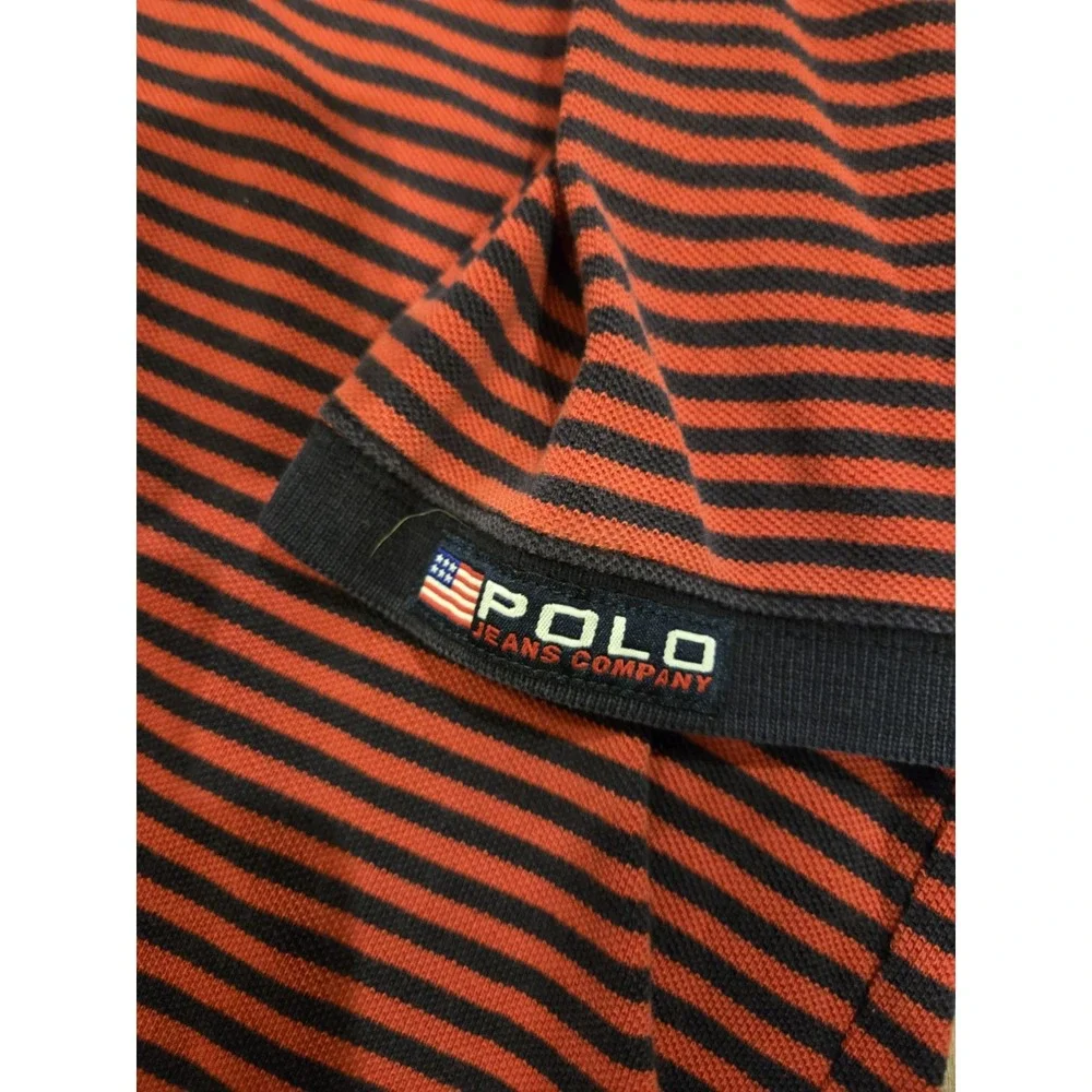Polo Jeans Co Ralph Lauren Red Blue Stripe‎ Polo